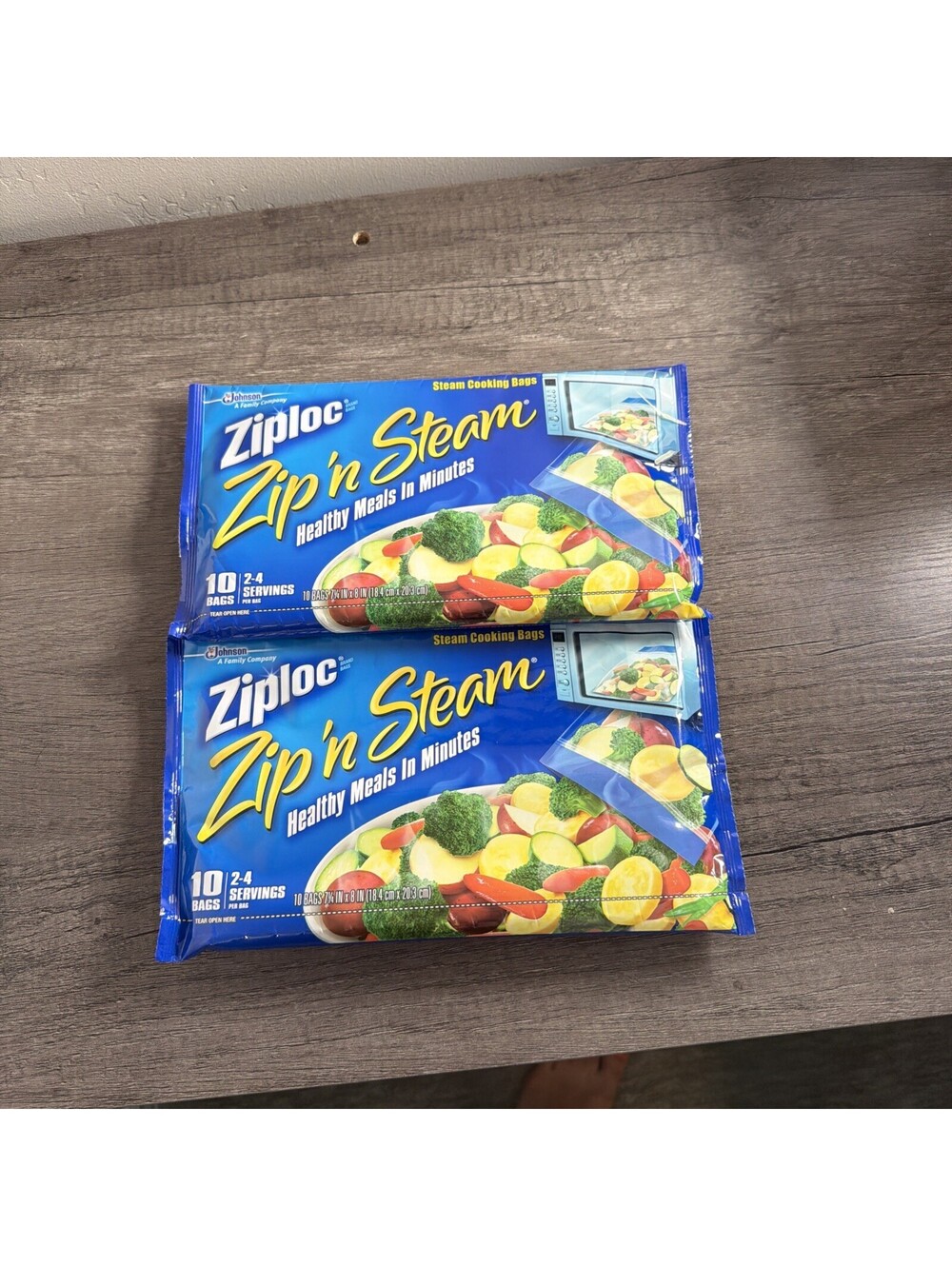 Ziploc Zip ’n Steam Medium Steam Cooking Bags Lot of 2 Packs, 20 Total Bags NEW